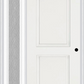 MMI 2 Panel Arch 3'0" X 6'8" Fiberglass Smooth Exterior Prehung Door With 1 Full Lite Clear Or Privacy/Textured Glass Sidelight 22