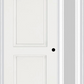 MMI 2 Panel Arch 3'0" X 6'8" Fiberglass Smooth Exterior Prehung Door With 1 Full Lite Clear Or Privacy/Textured Glass Sidelight 22