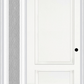 MMI 2 Panel 3'0" X 6'8" Fiberglass Smooth Exterior Prehung Door With 1 Full Lite Clear Or Privacy/Textured Glass Sidelight 110