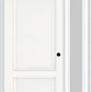 MMI 2 Panel 3'0" X 6'8" Fiberglass Smooth Exterior Prehung Door With 1 Full Lite Clear Or Privacy/Textured Glass Sidelight 110
