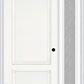 MMI 2 Panel 3'0" X 6'8" Fiberglass Smooth Exterior Prehung Door With 1 Full Lite Clear Or Privacy/Textured Glass Sidelight 110
