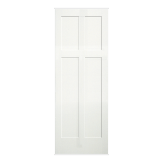 REEB 6'8 X 1-3/8 2 Short Panels Over 2 Long Panels Primed Flat Shaker Sticking Interior Door PR8762