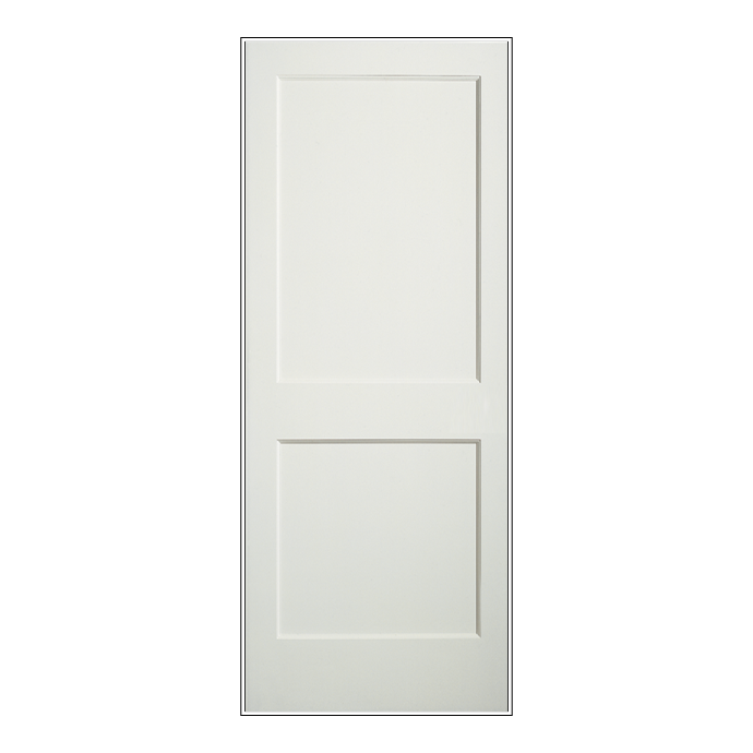 REEB 6'8 X 1-3/8 Or 1-3/4 2 Panel Primed Flat Ovolo Sticking Interior Door PR8082