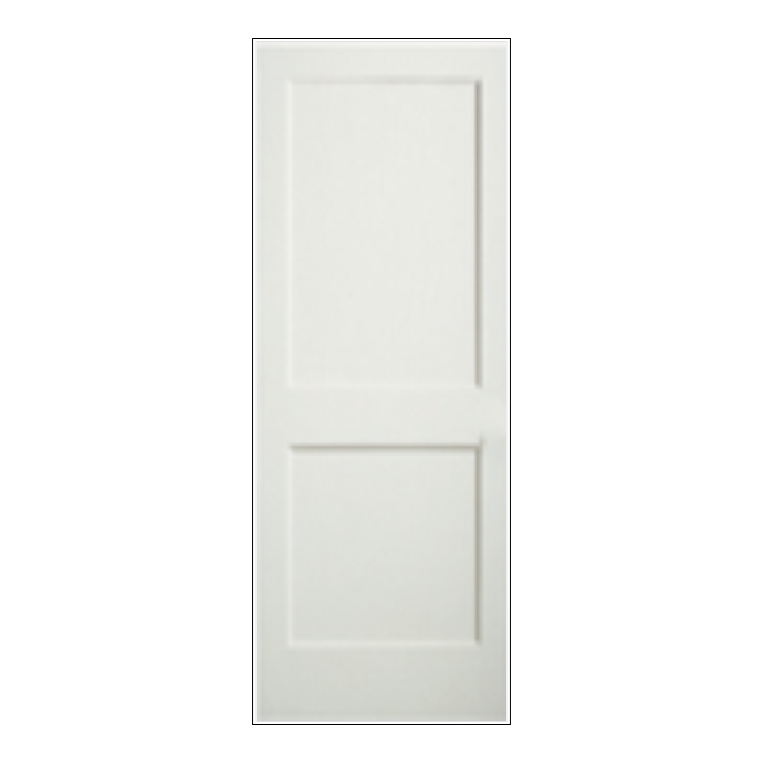 REEB 6'8 X 1-3/8 Or 1-3/4 2 Panel Primed Flat Shaker Sticking Interior Door PR8782