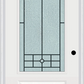 MMI 3/4 Lite 1 Panel 3'0" X 6'8" Fiberglass Smooth Beaufort Patina Decorative Glass Exterior Prehung Door 608