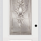 MMI 3/4 Lite 1 Panel 3'0" X 6'8" Fiberglass Smooth Heirlooms Brass Or Heirlooms Satin Nickel Decorative Glass Exterior Prehung Door 608