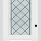 MMI 3/4 Lite 1 Panel 3'0" X 6'8" Fiberglass Smooth Harris Patina Decorative Glass Exterior Prehung Door 608