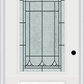 MMI 3/4 Lite 1 Panel 3'0" X 6'8" Fiberglass Smooth Selwyn Patina Decorative Glass Exterior Prehung Door 608