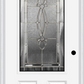 MMI 3/4 Lite 2 Panel 3'0" X 6'8" Fiberglass Smooth Belaire Zinc Decorative Glass Exterior Prehung Door 607