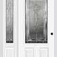 MMI 3/4 Lite 2 Panel 6'8" Fiberglass Smooth Belaire Zinc Exterior Prehung Door With 1 Belaire Zinc 3/4 Lite Decorative Glass Sidelight 607