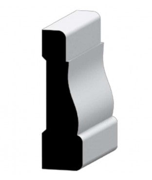 356 (Similar to WM356) 14' Primed Pine Fat Edge Casing Molding (12-Value Pack)