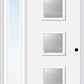 MMI 3 Lite Square 3'0" X 6'8" Fiberglass Smooth Clear Or Frosted Glass Exterior Prehung Door With 1 Craftsman Full Lite Low-E Sidelight 840Q3