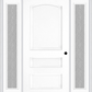MMI 3 Panel 3'0" X 6'8" Fiberglass Smooth Exterior Prehung Door With 2 Full Lite Clear Or Privacy/Textured Glass Sidelights 31