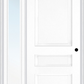 MMI 3 Panel 3'0" X 6'8" Fiberglass Smooth Exterior Prehung Door With 1 Full Lite Clear Or Privacy/Textured Glass Sidelight 31