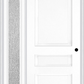 MMI 3 Panel 3'0" X 6'8" Fiberglass Smooth Exterior Prehung Door With 1 Full Lite Clear Or Privacy/Textured Glass Sidelight 31