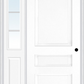 MMI 3 Panel 3'0" X 6'8" Fiberglass Smooth Exterior Prehung Door With 1 Half Lite SDL Grilles Glass Sidelight 31