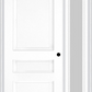 MMI 3 Panel 3'0" X 6'8" Fiberglass Smooth Exterior Prehung Door With 1 Full Lite Clear Or Privacy/Textured Glass Sidelight 31