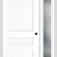 MMI 3 Panel 3'0" X 6'8" Fiberglass Smooth Exterior Prehung Door With 1 Full Lite Clear Or Privacy/Textured Glass Sidelight 31