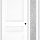 MMI 3 Panel 3'0" X 6'8" Fiberglass Smooth Exterior Prehung Door With 1 Full Lite Clear Or Privacy/Textured Glass Sidelight 31