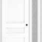 MMI 3 Panel 3'0" X 6'8" Fiberglass Smooth Exterior Prehung Door With 1 Full Lite Clear Or Privacy/Textured Glass Sidelight 31