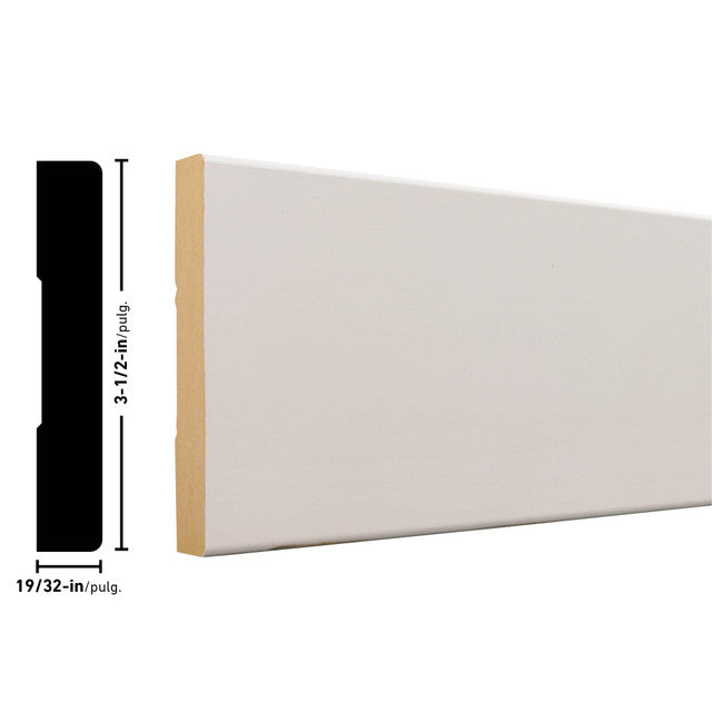 412 E2E 16' Primed MDF Sanitary Casing Molding
