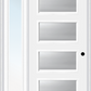 MMI 4 Lite 3'0" X 6'8" Fiberglass Smooth Clear Or Frosted Glass Exterior Prehung Door With 1 Craftsman Full Lite Low-E Sidelight 651H4