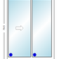 MI V2000 Series 5'0" X 6'8" Vinyl Sliding/Gliding Clear Low-E Argon Tempered Dual Pane Glass 2 Panel Patio Door 910 Colors/Grilles/Screen/Handicapped Sill Options