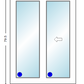 MI V3000 Series 5'0" X 6'8" Vinyl Sliding/Gliding Low-E Dual Pane Clear Tempered Glass 2 Panel White Setup Patio Door With Rise/Lower Blinds/Shades Between The Glass 1615 Screen Optional