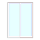 MARVIN Elevate Sliding Patio Door CN 5068 59" X 82" Ultrex Fiberglass Exterior Wood Interior Clear Tempered Glass Low-E2 With Argon 2 Panels Grilles/Screen Optional