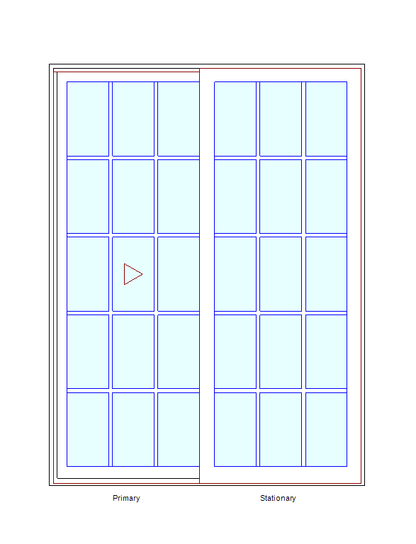 MARVIN Essential 5'0" X 6'10" Frame Size: 59½" X 81½" Ultrex Fiberglass Interior And Exterior Sliding/Gliding Clear Tempered Low-E2 With Argon Glass 2 Panel Patio Door Grilles/Screen Options CN 51068