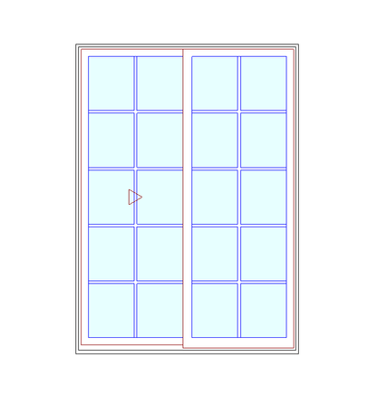 MARVIN Elevate 5'0" X 6'8" Wood Interior Ultrex Fiberglass Exterior Sliding Clear Tempered Low-E2 With Argon Glass 2 Panel Patio Door Grilles/Screen Options