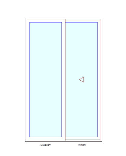 MARVIN Essential 5'0" X 8'0" Frame Size 59½" X 95½" Ultrex Fiberglass Interior And Exterior Sliding/Gliding Clear Tempered Low-E2 With Argon Glass 2 Panel Patio Door Grilles/Screen Options CN 5080