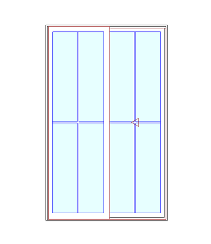 MARVIN Essential 5'0" X 8'0" Ultrex Fiberglass Interior And Exterior Sliding/Gliding Clear Tempered Low-E2 With Argon Glass 2 Panel Patio Door Grilles/Screen Options