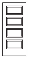 MILLENIUM Primed MDF Interior Door 584