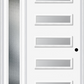 MMI 5 Lite 3'0" X 6'8" Fiberglass Smooth Clear Or Frosted Glass Exterior Prehung Door With 1 Craftsman Full Lite Low-E Sidelight 842H5