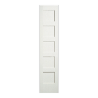 REEB 6'8 X 1-3/8 OR 1-3/4 5 Panel Equal Primed Flat Shaker Sticking Interior Door PR8755