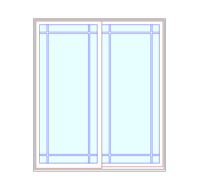 MARVIN Elevate 6'0" X 6'8" Wood Interior Ultrex Fiberglass Exterior Sliding Clear Tempered Low-E2 With Argon Glass 2 Panel Patio Door Grilles/Screen Options