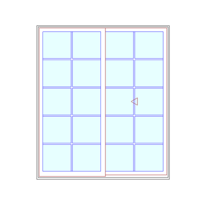 MARVIN Elevate 6'0" X 6'8" Wood Interior Ultrex Fiberglass Exterior Sliding Clear Tempered Low-E2 With Argon Glass 2 Panel Patio Door Grilles/Screen Options