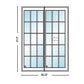 PELLA Lifestyle Series Contemporary 2 Panel 59.25" X 81.5" Advanced Low-E Insulating Tempered Argon Fill Glass Assembled Sliding/Gliding Patio Door Grilles/Screen Options