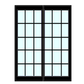 PELLA Lifestyle Series Contemporary 2 Panel 59.25" X 79.5" Advanced Low-E Insulating Tempered Argon Fill Glass Assembled Sliding/Gliding Patio Door Grilles/Screen Options