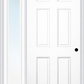 MMI 6 Panel 3'0" X 6'8" Fiberglass Smooth Exterior Prehung Door With 1 Full Lite Clear Or Privacy/Textured Glass Sidelight 21