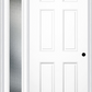 MMI 6 Panel 3'0" X 6'8" Fiberglass Smooth Exterior Prehung Door With 1 Full Lite Clear Or Privacy/Textured Glass Sidelight 21