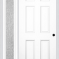 MMI 6 Panel 3'0" X 6'8" Fiberglass Smooth Exterior Prehung Door With 1 Full Lite Clear Or Privacy/Textured Glass Sidelight 21