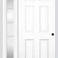 MMI 6 Panel 3'0" X 6'8" Fiberglass Smooth Exterior Prehung Door With 1 Full Lite SDL Grilles Glass Sidelight 21