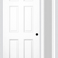 MMI 6 Panel 3'0" X 6'8" Fiberglass Smooth Exterior Prehung Door With 1 Full Lite Clear Or Privacy/Textured Glass Sidelight 21