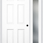MMI 6 Panel 3'0" X 6'8" Fiberglass Smooth Exterior Prehung Door With 1 Full Lite Clear Or Privacy/Textured Glass Sidelight 21