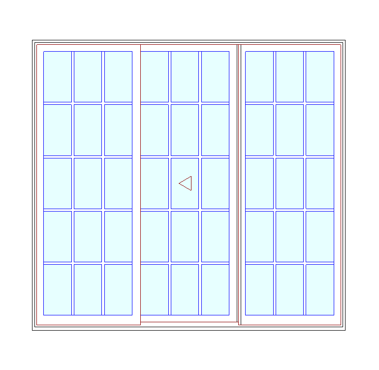 MARVIN Elevate CN 7668 3 Panel Sliding Patio Door 88.5" X 82" Ultrex Fiberglass Exterior Wood Interior Clear Tempered Glass Low-E2 With Argon Grilles/Screen Optional