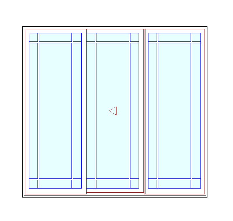 MARVIN Elevate CN 7668 3 Panel Sliding Patio Door 88.5" X 82" Ultrex Fiberglass Exterior Wood Interior Clear Tempered Glass Low-E2 With Argon Grilles/Screen Optional