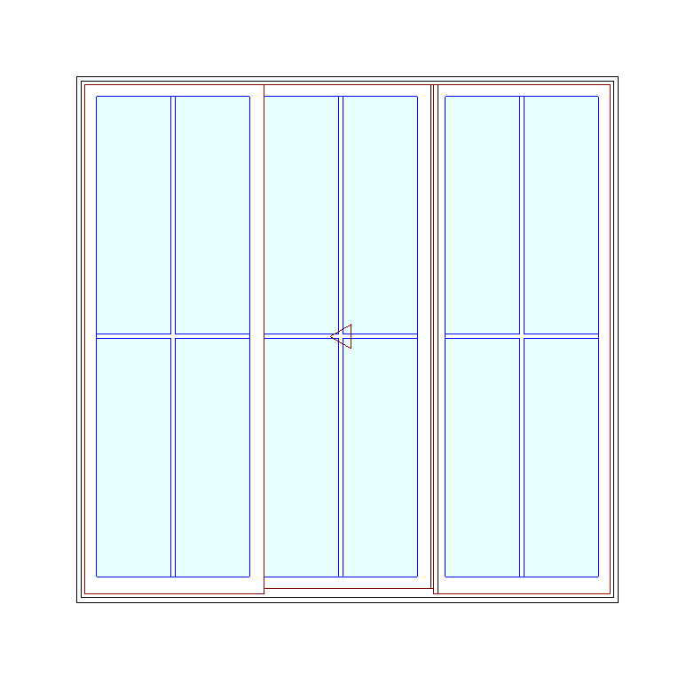MARVIN Elevate CN 7670 3 Panel Sliding Patio Door 88.5" X 86" Ultrex Fiberglass Exterior Wood Interior Clear Tempered Glass Low-E2 With Argon Grilles/Screen Optional