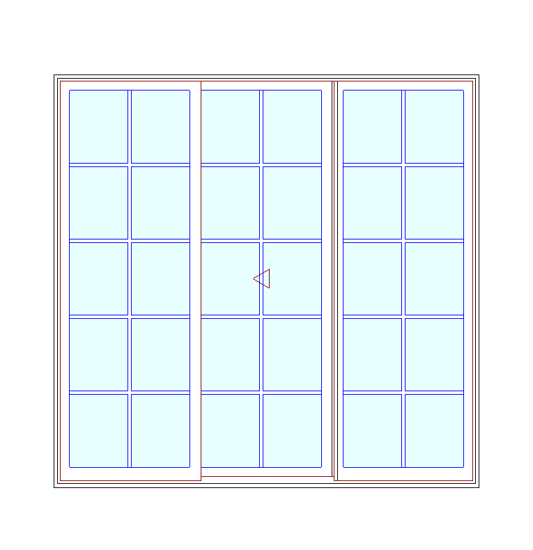 MARVIN Elevate CN 7670 3 Panel Sliding Patio Door 88.5" X 86" Ultrex Fiberglass Exterior Wood Interior Clear Tempered Glass Low-E2 With Argon Grilles/Screen Optional